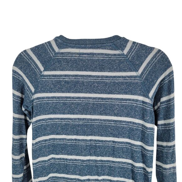 Rumi & Ryder Boys Sz M 8-10 Blue White Striped Long Sleeve Knitted Sweatshirt - Picture 4 of 10
